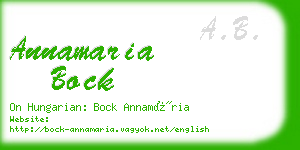 annamaria bock business card